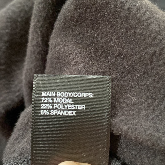 NWOT Zella brand pullover black crisscross sweatshirt with deep V. Size M - Picture 6 of 6